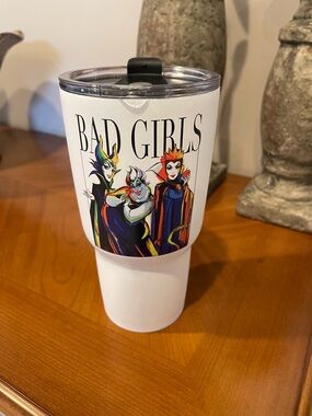 Disney White "Bad Girls" Villains Travel Tumbler